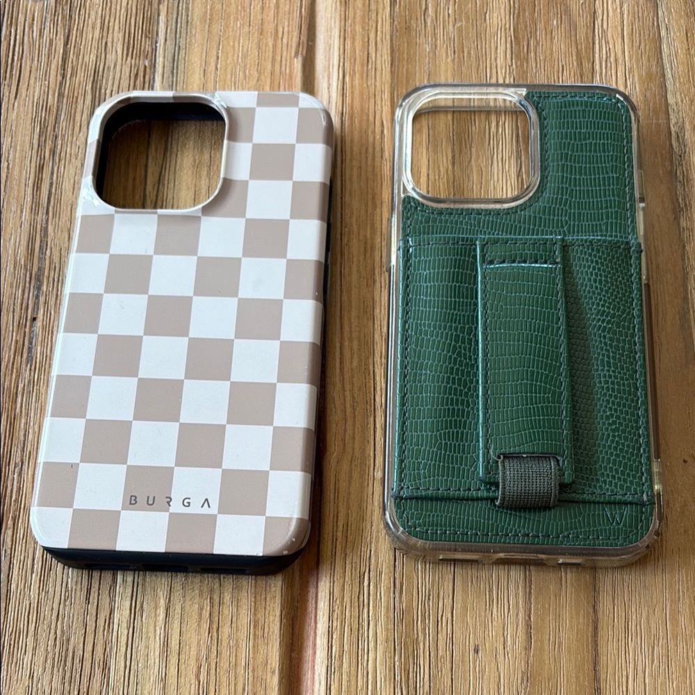 Checkered and Green Phone Cases